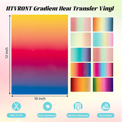 HTVRONT Gradient Heat Transfer Vinyl - Image 2