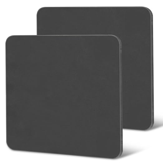 Rocaris 2pcs 10 X 10 X 1/4 Inch A36 Steel Plate Hot Rolled, Metal Square Plate by Rocaris