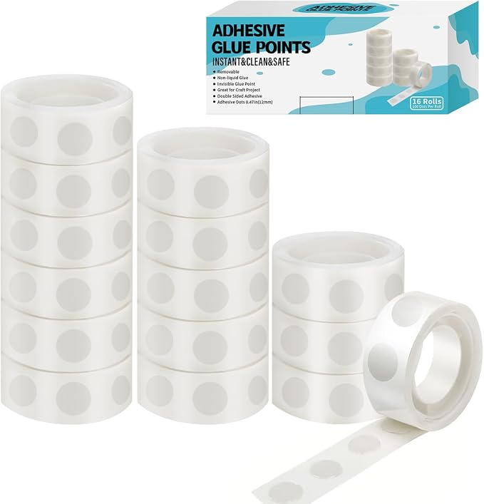 1600pcs Glue Point Clear Balloon Glue Removable Adhesive Dots Double Sided Dots by gegemaoyi