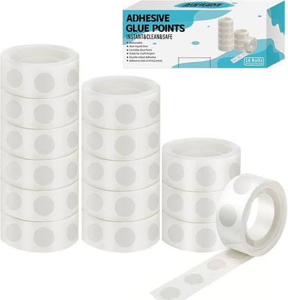 1600pcs Glue Point Clear Balloon Glue Removable Adhesive Dots Double Sided Dots by gegemaoyi