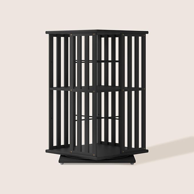 XIMN 360° Rotating Bamboo CD/DVD Shelf by ModernLivingPerfected