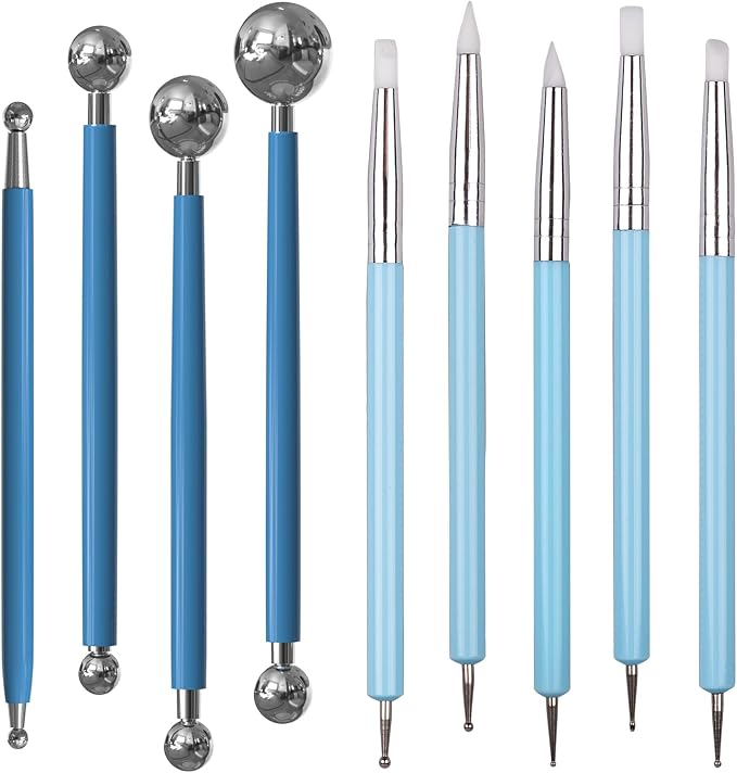 Dotting Tools, Silicone Clay Sculpting Tool, Ceramic Clay Ball Stylus Dot by KACOLA