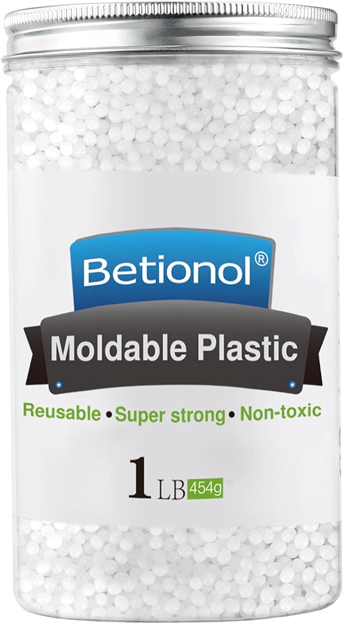 Betionol Moldable Plastic Clay, 1Lb/16oz White Modeling Clay Thermoplastic Beads by BetionolLife