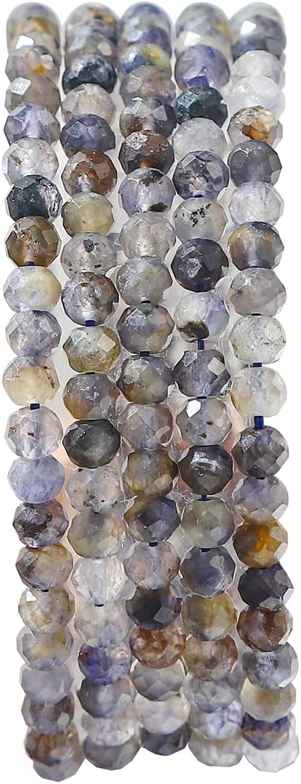 Natural Black QuartzRutilated Beads 4x2mm 120pcs Faceted Rondelle Loose Semi - Image 2