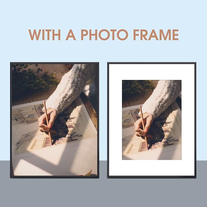 HOTUO 10 Pack Acid Free White Picture Frame Mats, Pre-Cut 8x10 Picture Mats - Image 5