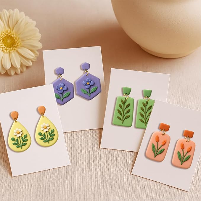 10 Sets Geometric Clay Cutters, Clay Jewelry Making Kit - Image 2