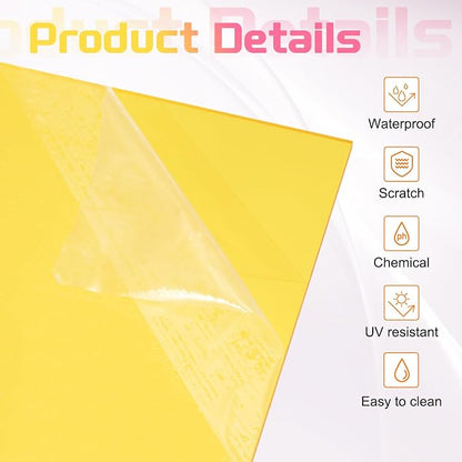 uxcell 4Pcs Acrylic Sheets 8x8 Inch Acrylic Panel 1/8 Inch-3mm Plastic Board - Image 3