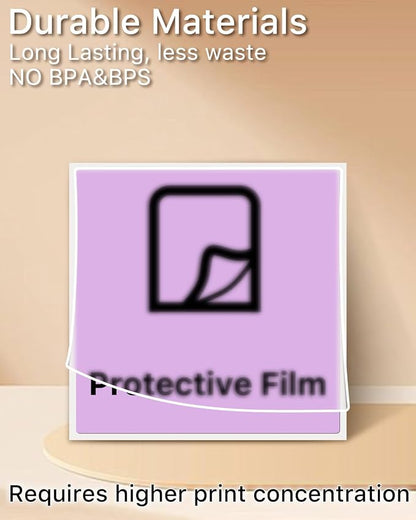 iEager Purple Square Thermal Label Stickers, 500 Sheets/Roll - Image 4