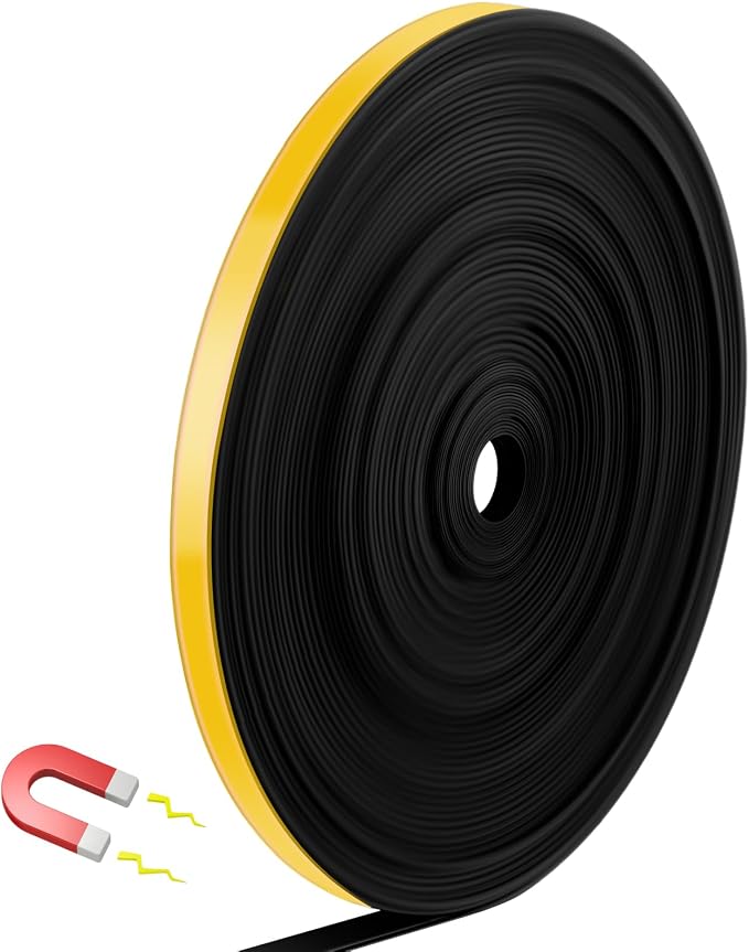 Magnetic Tape Roll Thin Strips, 0.39 Inch x 66 Feet Magnetic Board Dividers by Unknown