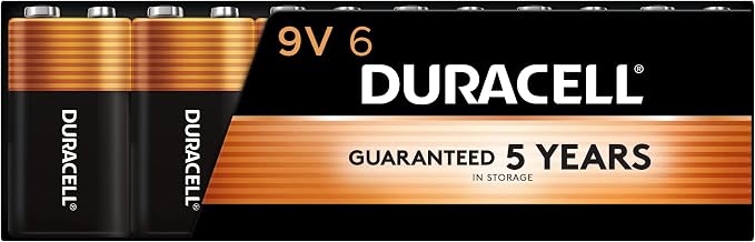 Duracell Coppertop 9V Battery, 9 Volt Battery by Duracell