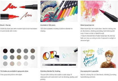 Tombow 56189 Dual Brush Pen Art Markers, Brush and Fine Tip Markers - Image 13