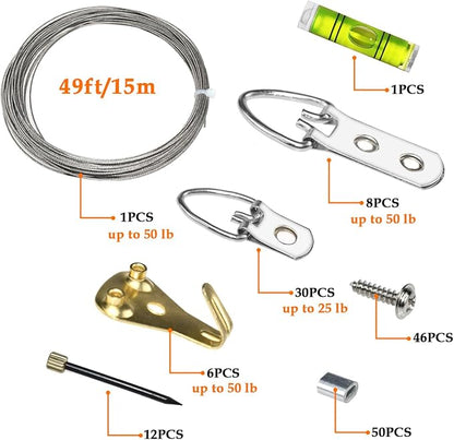 SDTC Tech Picture Wire Hanging Kit Supports Up to 40lbs - Image 2