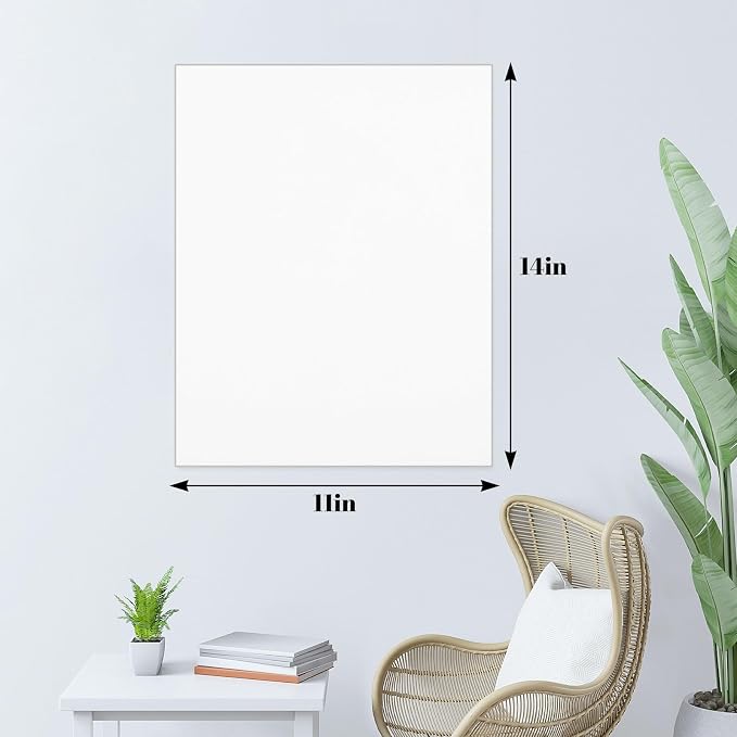 Prudiut 15 Pack 11x14 Backing Boards Only, Uncut White Mat Board Acid Free Mat - Image 2