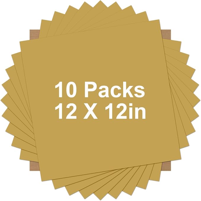 HTVRONT Gold HTV Heat Transfer Vinyl Bundle: 10 Pack 12"x12" Iron on Vinyl by HTVRONT