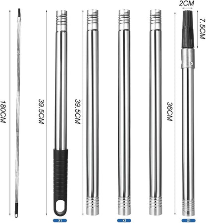 Extension Pole 71inch Adjustable Paint Rollers Brush Extension Pole 5 Pieces - Image 3