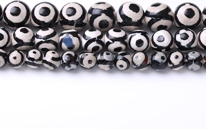 60PCS 6MM Natural Tibetan Stone Beads Round Loose Stone Beads - Image 2