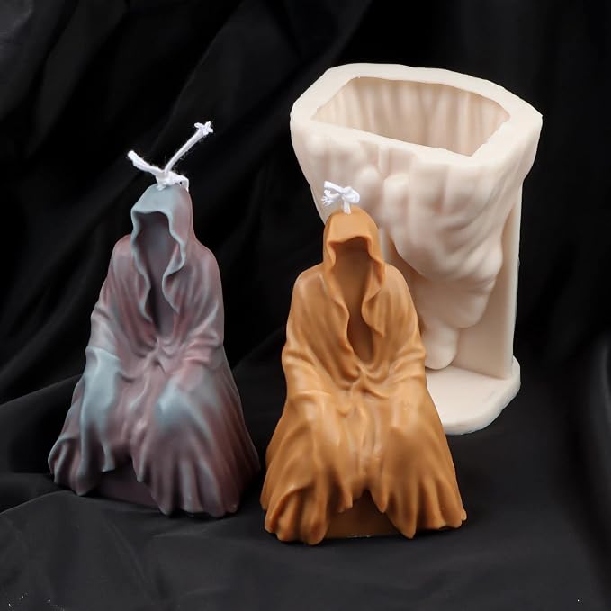 Skull Head Halloween Candle Molds by ESEENSSiliconeMolds