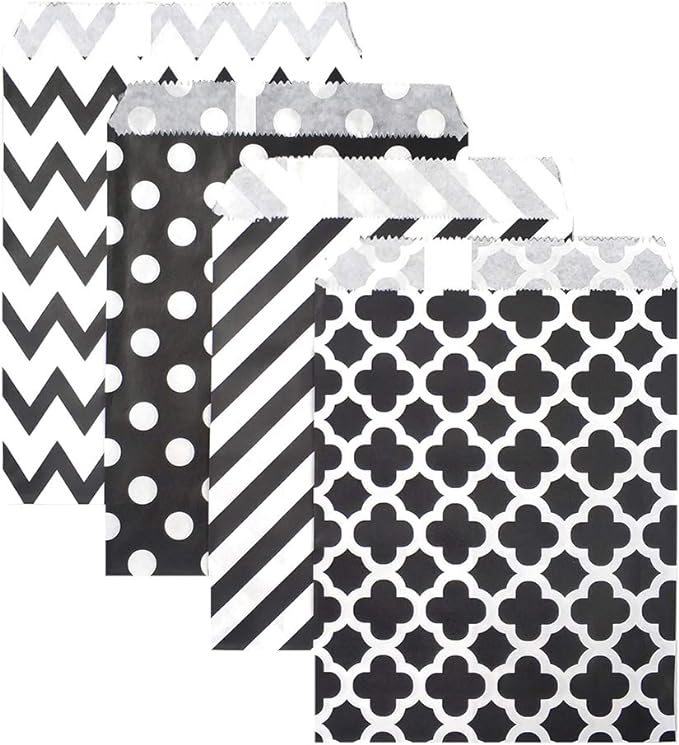 KEYYOOMY 200 Pcs Black Candy Buffet Bags by KEYYOOMY