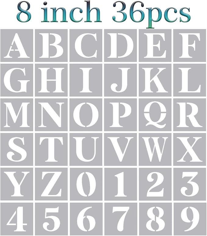 8 Inch Large Letter Stencils by zosylley