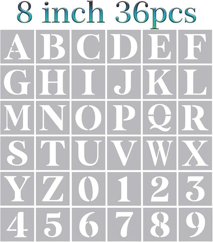 8 Inch Large Letter Stencils by zosylley