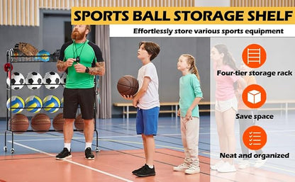 Ball Storage - 22.83" Basketball Cart - Image 4