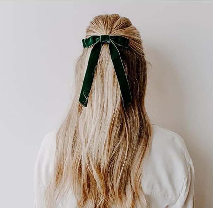 15 Yards Velvet Ribbon 1 Inch Single Face Green Velvet Ribbon Spool Prefect - Image 3