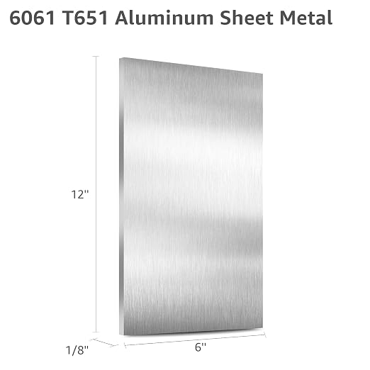 6061 T651 Aluminum Sheet Metal 6" x 12" x 1/8" Rectangle Metal Plate Covered - Image 2