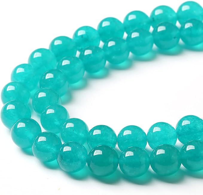 90PCS 8mm Natural Stone Beads Blue Amazonite Jade Stone Round Loose Beads - Image 4