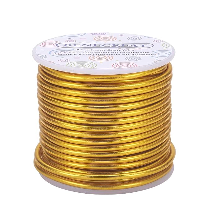 BENECREAT 9 Gauge Jewelry Craft Aluminum Wire 55 Feet Bendable Metal Sculpting by BENECREAT
