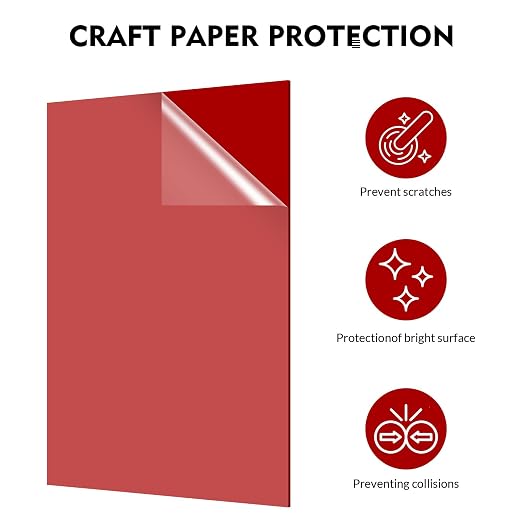 Laser Engraving Blank Red ABS Double Color Plastic Sheet, 11.8x6.49x0.05 inch - Image 6