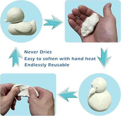 ReArt Non-Drying Oil-Based Plasticine Modeling Clay 2.6 Pounds, Non Hardening - Image 4
