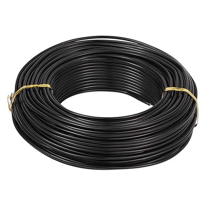 Fashewelry 114 Feet 10 Gauge Aluminum Wire Black Bendable Metal Craft Wire by FASHEWELRY
