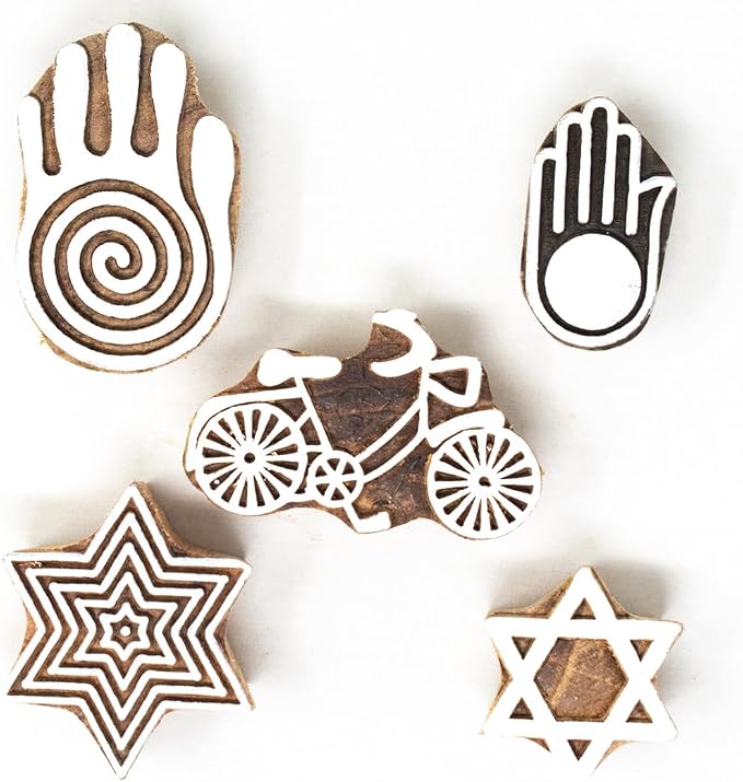 Hashcart Wooden Stamp Block, Printing Stamp Design Set | Block - Image 2