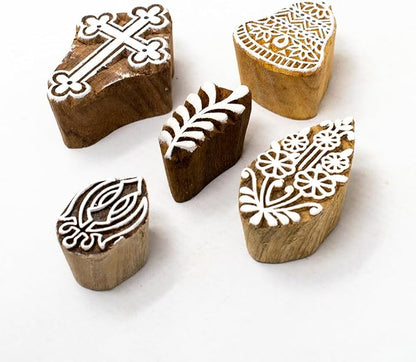Wooden Indian Traditional Design Printing Stamps by Hashcart
