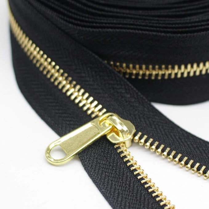YaHoGa #5 Metal Zippers by The Yard Bulk 4 Yards + 10 pcs Sliders - Image 2