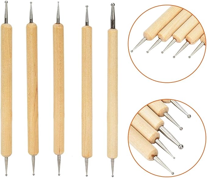 Fayelume 8PCS Leather Carving Tools, Spoon Embossing Tool, Point Drill Leather - Image 6