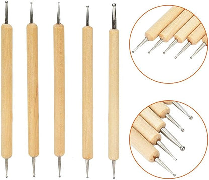 Fayelume 8PCS Leather Carving Tools, Spoon Embossing Tool, Point Drill Leather - Image 6