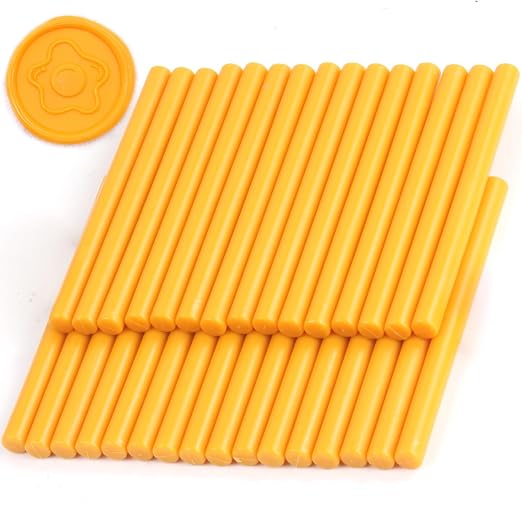 Medium Yellow Wax Seal Sticks, HOSEALING Glue Gun Wax Seal Sticks by HOSEALING