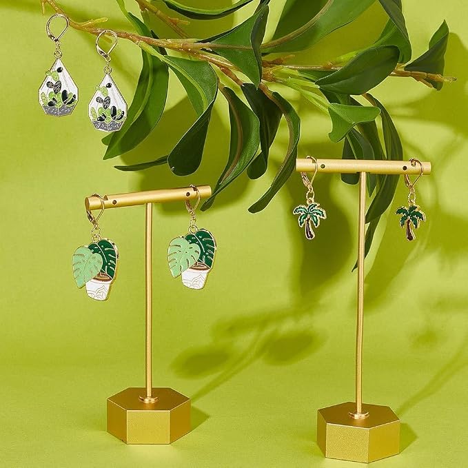 SUNNYCLUE 1 Box 20Pcs Stitch Markers Cute Lobster Clasp Charms Green Plants - Image 4