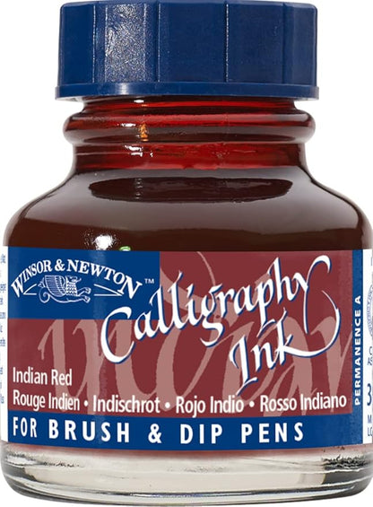 Winsor & Newton Calligraphy Ink, 30ml Bottle, Indian Red by WinsorNewton