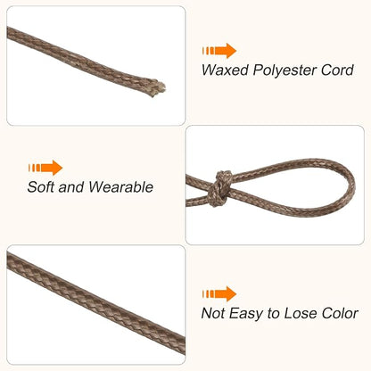 MECCANIXITY Waxed Cord 2mm Waxed Polyester Cord 98 Yard Wax String - Image 3