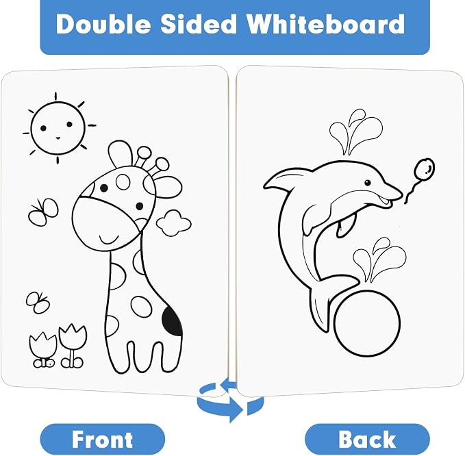 Dry Erase Lapboards, HERKKA 35 Pack Double Sided Small Dry Erase Whiteboards 9 - Image 4