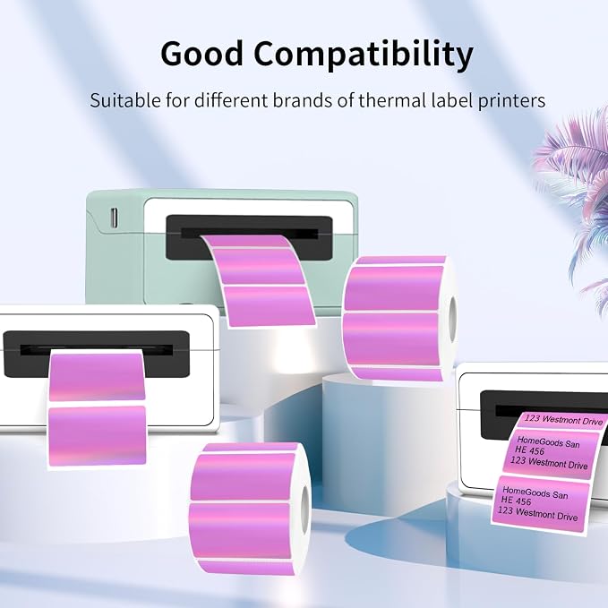 2.25"x1.25" Direct Thermal Labels, Holographic Thermal Printer Labels - Image 3