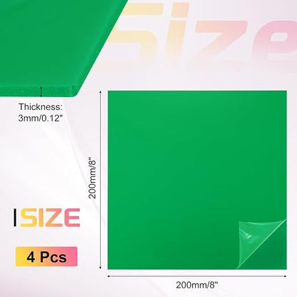uxcell 4Pcs Acrylic Sheets 8x8 Inch Acrylic Panel 1/8 Inch-3mm Plastic Board - Image 2