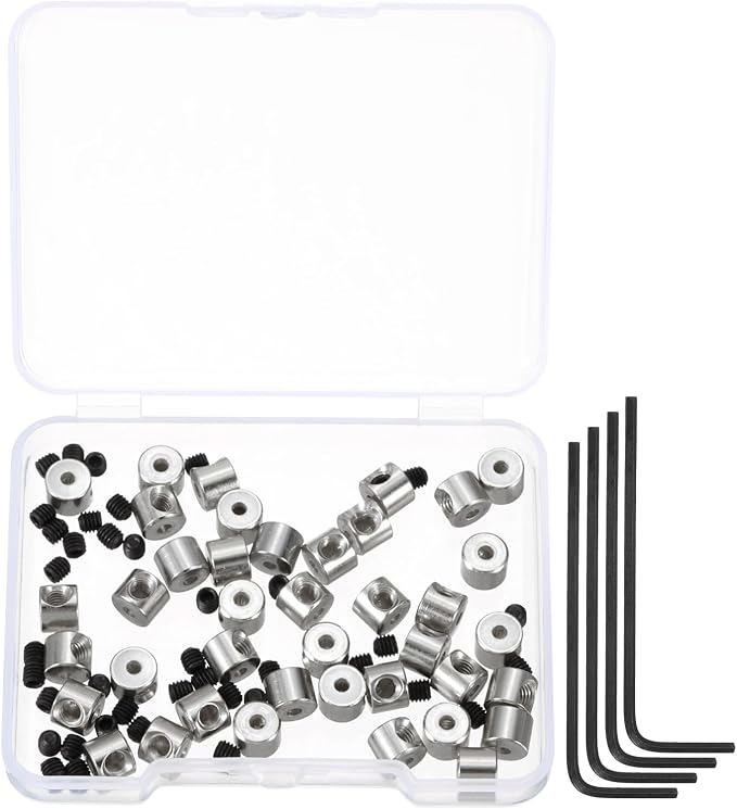 MECCANIXITY 40 Pcs Metal Locking Pin Backs, Locking Pin Keepers Clasp 5mm by MECCANIXITY