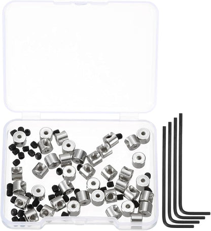 MECCANIXITY 40 Pcs Metal Locking Pin Backs, Locking Pin Keepers Clasp 5mm by MECCANIXITY