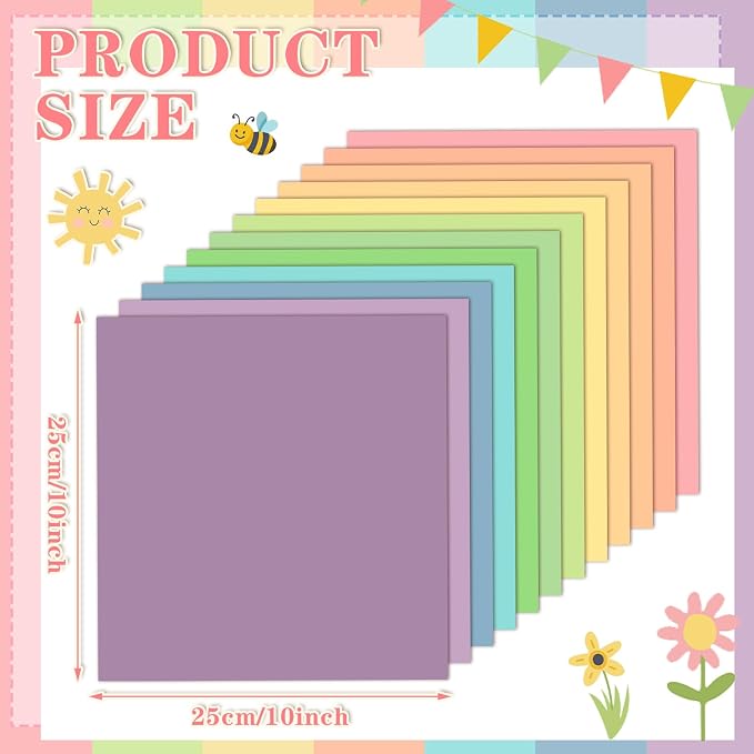 Ganeen 60 Pcs 10 x 10 Inch Pastel Pure Cotton Quilting Fabric Squares Candy - Image 2