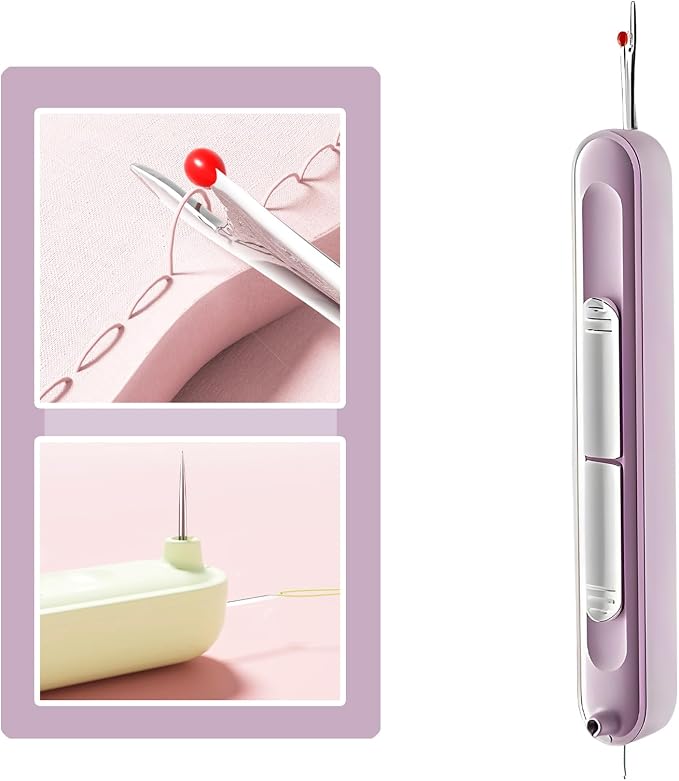 Upgraded 2 in 1 Automatic Needle Threaders Seam Ripper, Quilting Supplies by Xuvrir