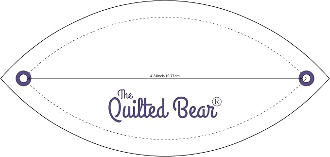 The Quilted Bear Leaf Quilting Templates – 8 Clear Non-Slip Acrylic Quilt - Image 7