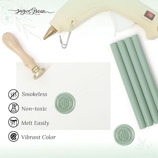 Green Wax Seal Sticks, 8 Pack, Cards & More - Image 4